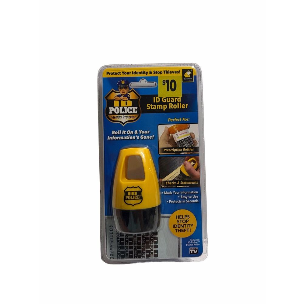ID Police Identity Protector Stamp Roller Security Privacy Guard New Sealed